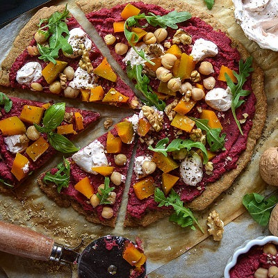 Pizza mit Kürbis