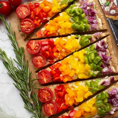 Regenbogen-Pizza