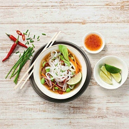Asiatische Nudelsuppe mit Konjak-Spaghetti