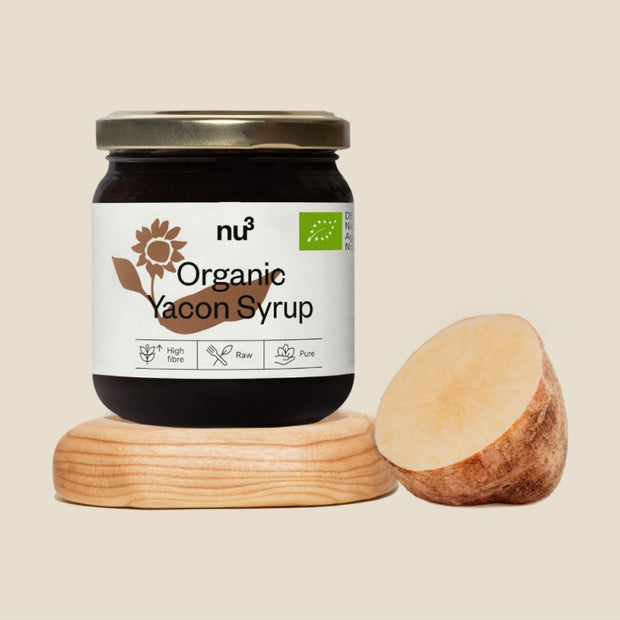 nu3 Yaconsirup und Pflanze