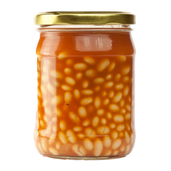 Glas mit Fertiggericht