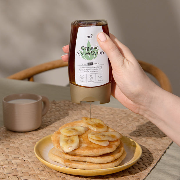 nu3 Agavendicksaft auf Pancakes