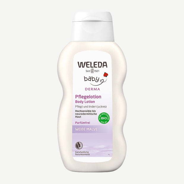 Weleda Baby Derma Pflegelotion, Weisse Malve