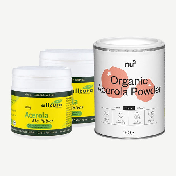2 x allcura Acerola Bio, Pulver + nu3 Bio Acerola, Pulver