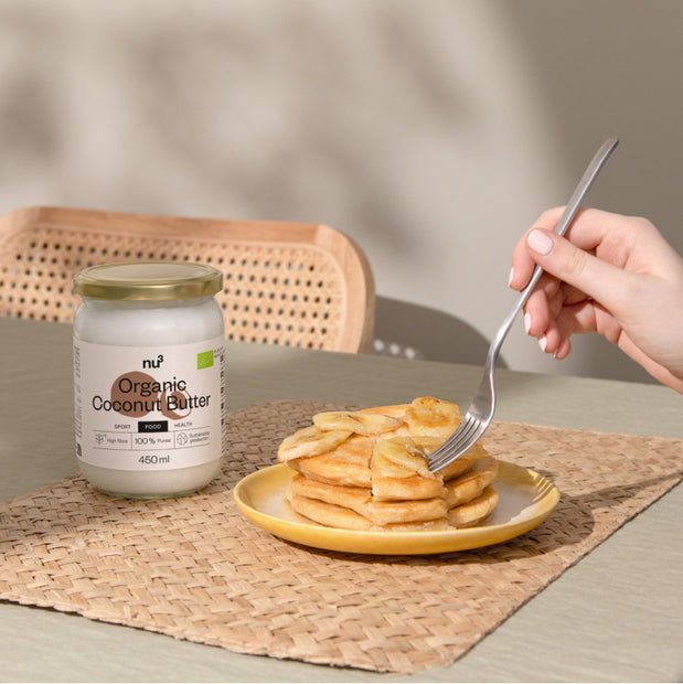 nu3 Bio Kokosmus und Pancakes