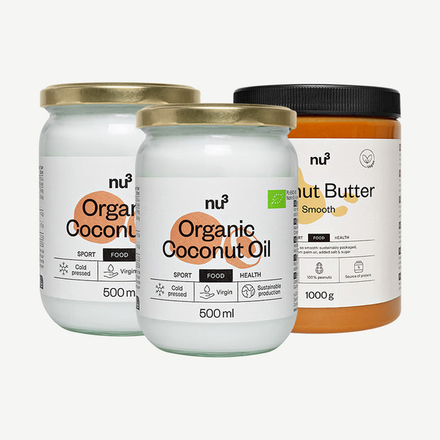 2 x nu3 Bio Kokosöl + Erdnussbutter