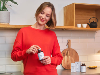 frau mit supplement