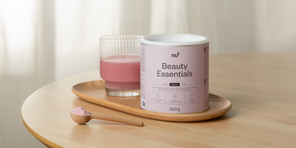 Beauty Drink nu3 Beauty Essentials Pulver mit Glas