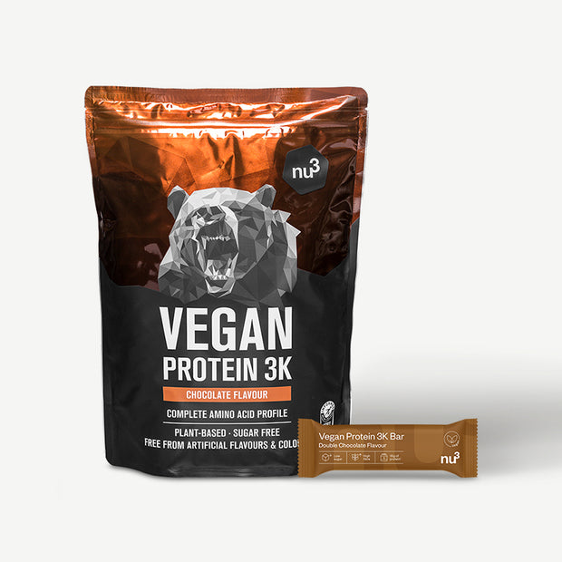 nu3 Vegan Protein 3K Pulver + Vegan Protein 3K Bar