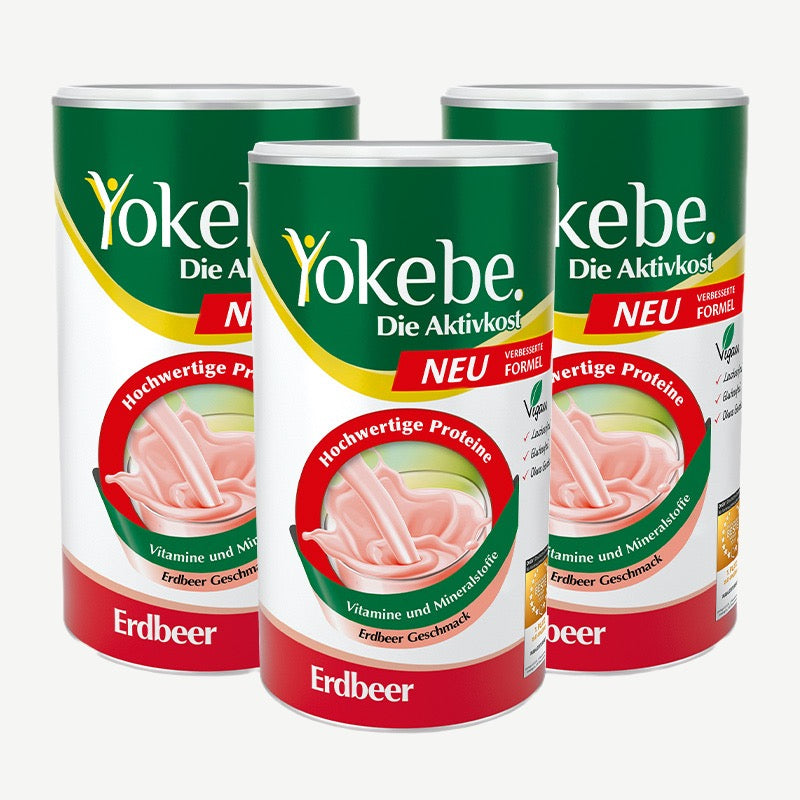Yokebe Abnehm-Shake - Erdbeere, Vanille, Schoko oder vegan | nu3